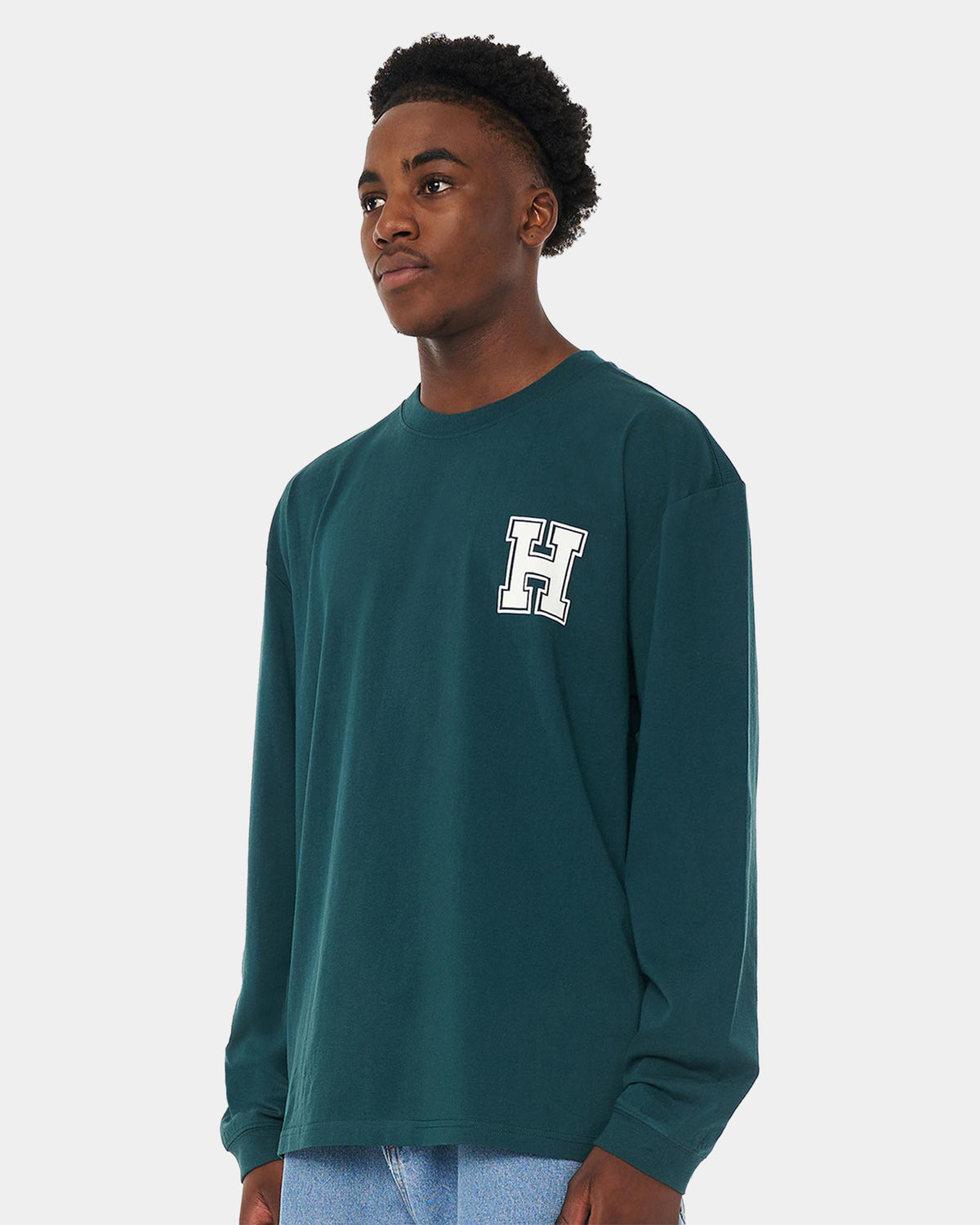 MENS LONG SLEEVE BLOCK T-SHIRT