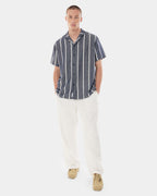 MENS LIN-IN STRIPE PARTY SHIRT