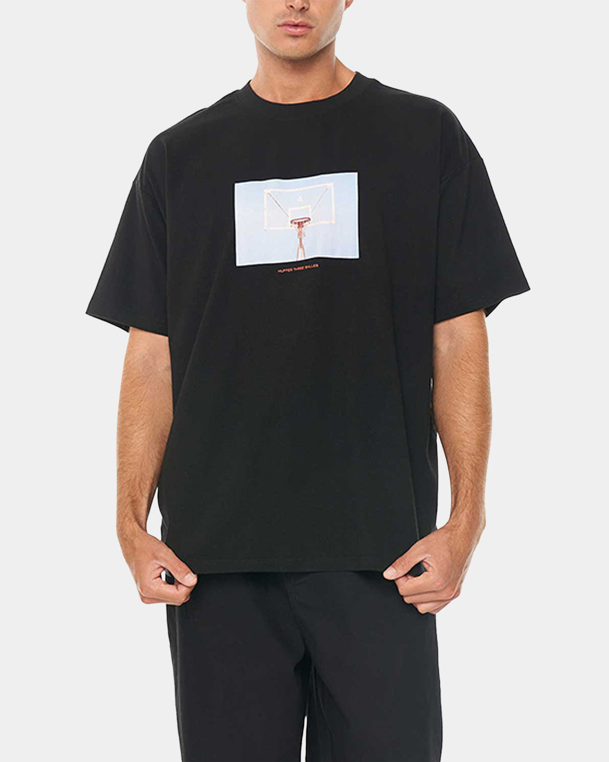 MENS HOOPED BLOCK T-SHIRT