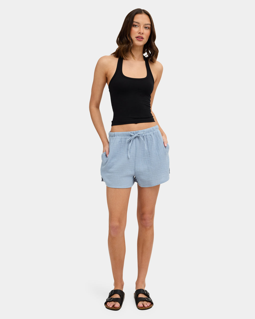 Womens Paloma Elastic Waist Shorts