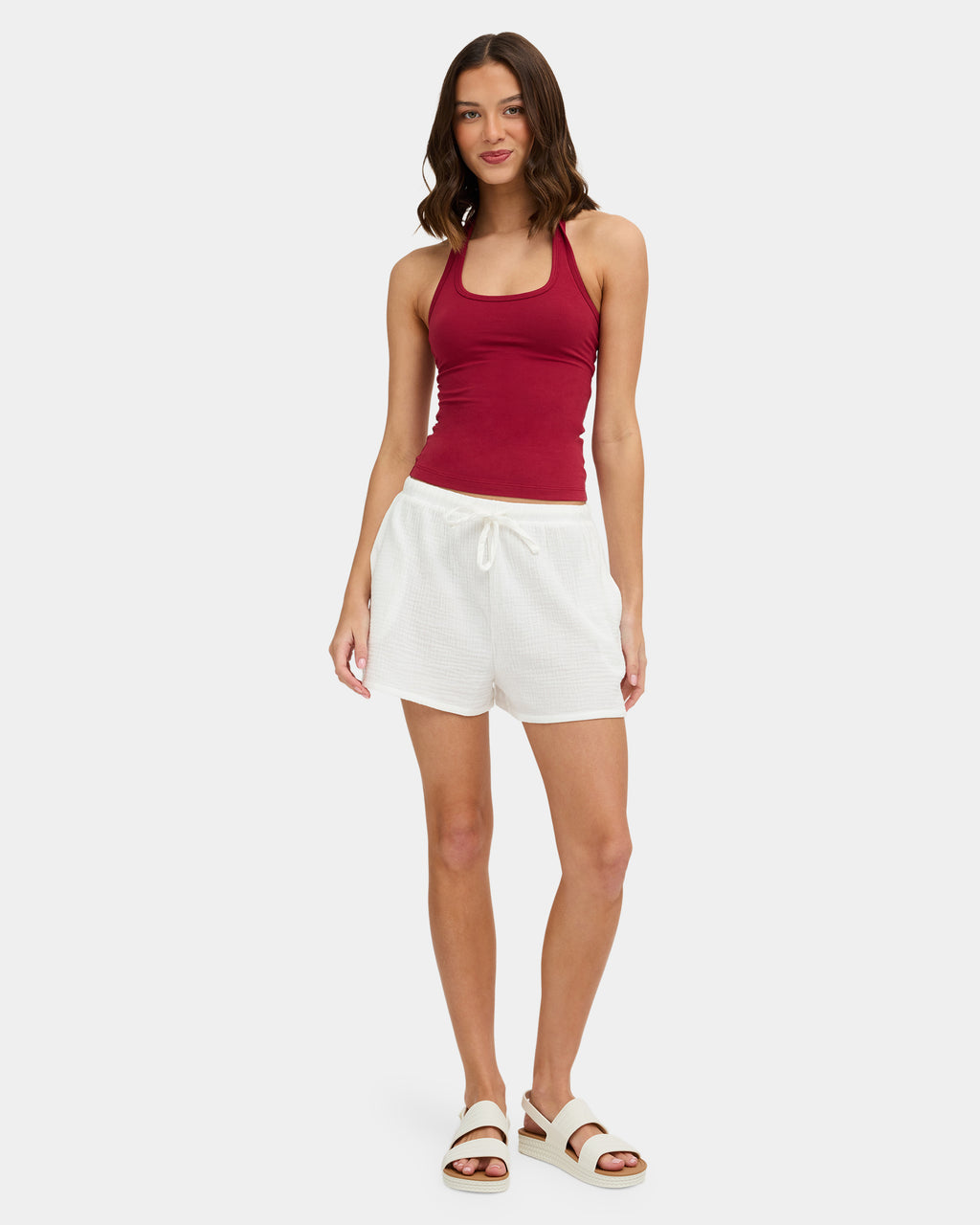 Womens Paloma Elastic Waist Shorts