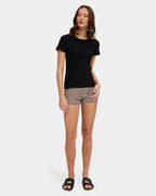 Womens Achromatic Rib T-Shirt