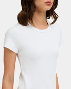 Womens Achromatic Rib T-Shirt