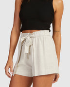 WOMENS TWO TIME ELASTIC WAIST SHORTS