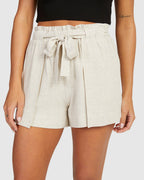 WOMENS TWO TIME ELASTIC WAIST SHORTS