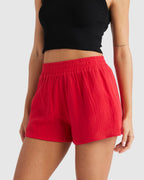 Womens Palmy Elastic Waist Shorts