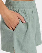 Womens Palmy Elastic Waist Shorts