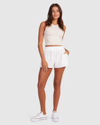 Womens Palmy Elastic Waist Shorts