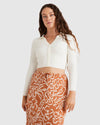 WOMENS BUTTON THRU KNIT LONG SLEEVE SHIRT