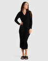 Womens Button Thru Midi Dress