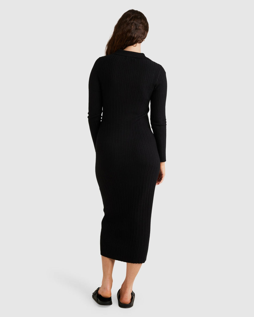 Womens Button Thru Midi Dress