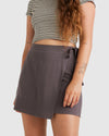 WOMENS TIED UP MINI SKIRT