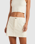 WOMENS CORD MNI POCKET SKIRT