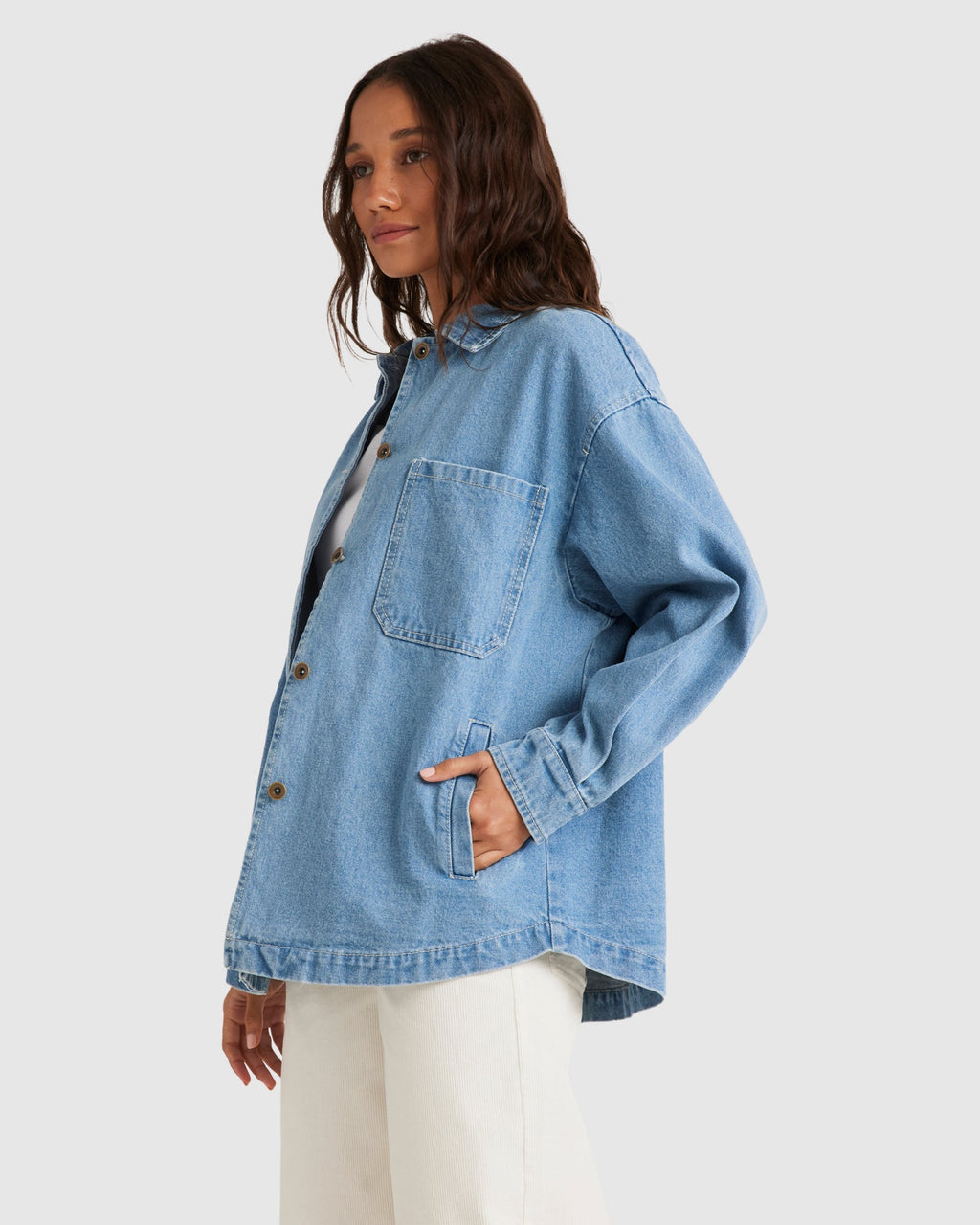 WOMENS TWILL SCHACKET