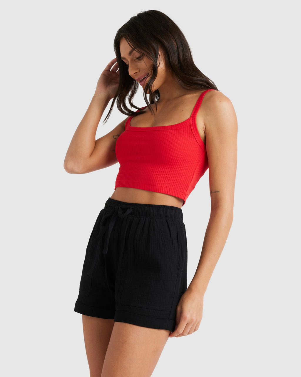 WOMENS FLASHBACK CROP TANK TOP