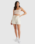 WOMENS FLASHBACK STRIPE CROP TOP