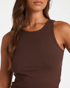 WOMENS BOYFRIEND RIB TANK