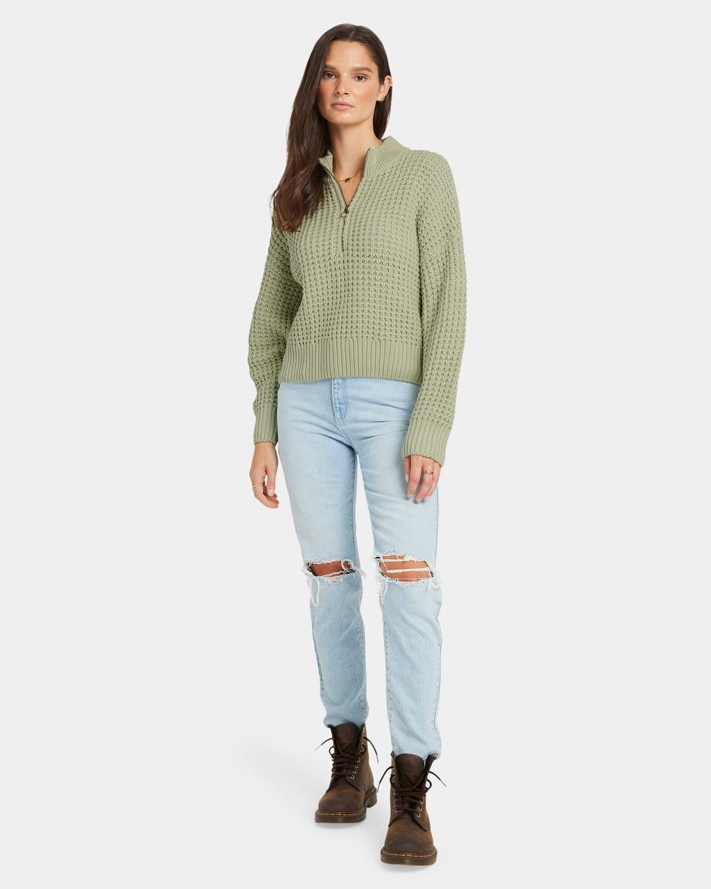 WAFER 1/2 ZIP KNIT
