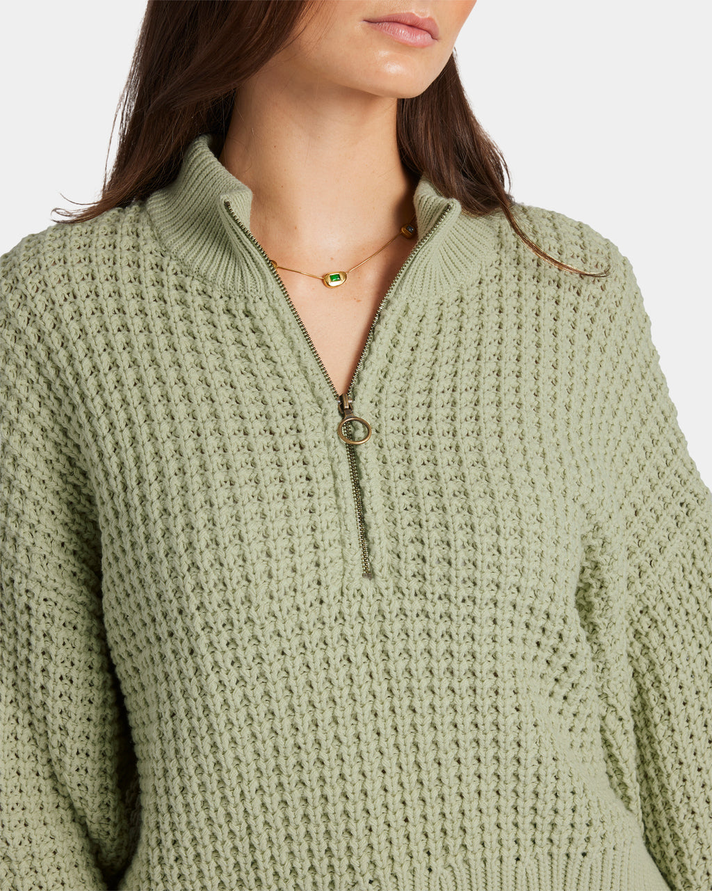 WAFER 1/2 ZIP KNIT
