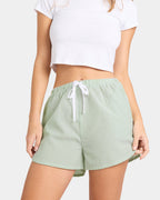 Womens Seeker Stripe Elastic Waist Shorts