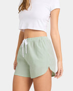 Womens Seeker Stripe Elastic Waist Shorts