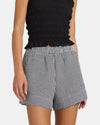 Womens Carnival Check Elastic Waist Shorts