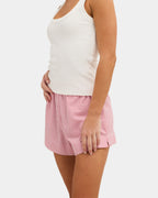 Womens Wilderness Stripe Elastic Waist Shorts
