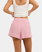 Womens Wilderness Stripe Elastic Waist Shorts