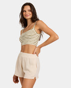 Womens Traverse Stripe Crop Tank