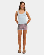 Womens Lacy Elastic Waist Shorts