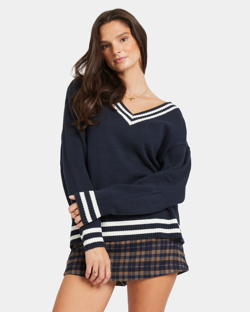 WOMENS AUSTIN V NECK KNIT SWEATER