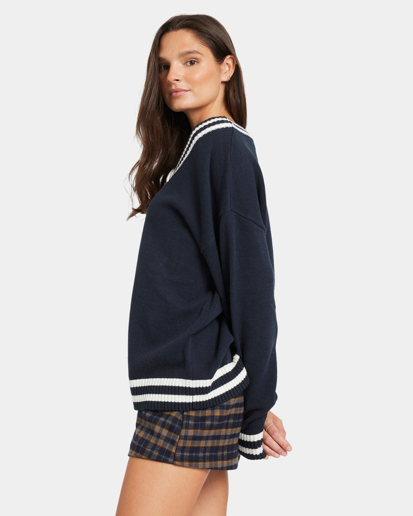 WOMENS AUSTIN V NECK KNIT SWEATER