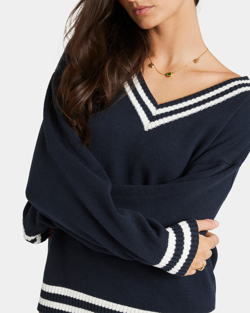 WOMENS AUSTIN V NECK KNIT SWEATER