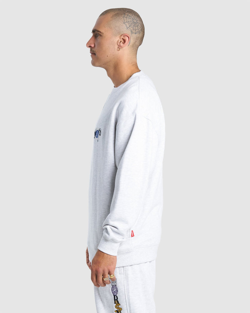 MENS JUMBLE FLEECE CREW NECK