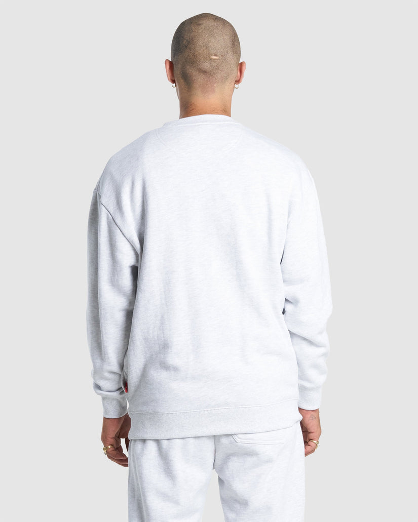 MENS JUMBLE FLEECE CREW NECK