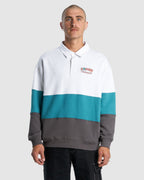 Mens Get Off Paneled Rugby Fleece Jumper