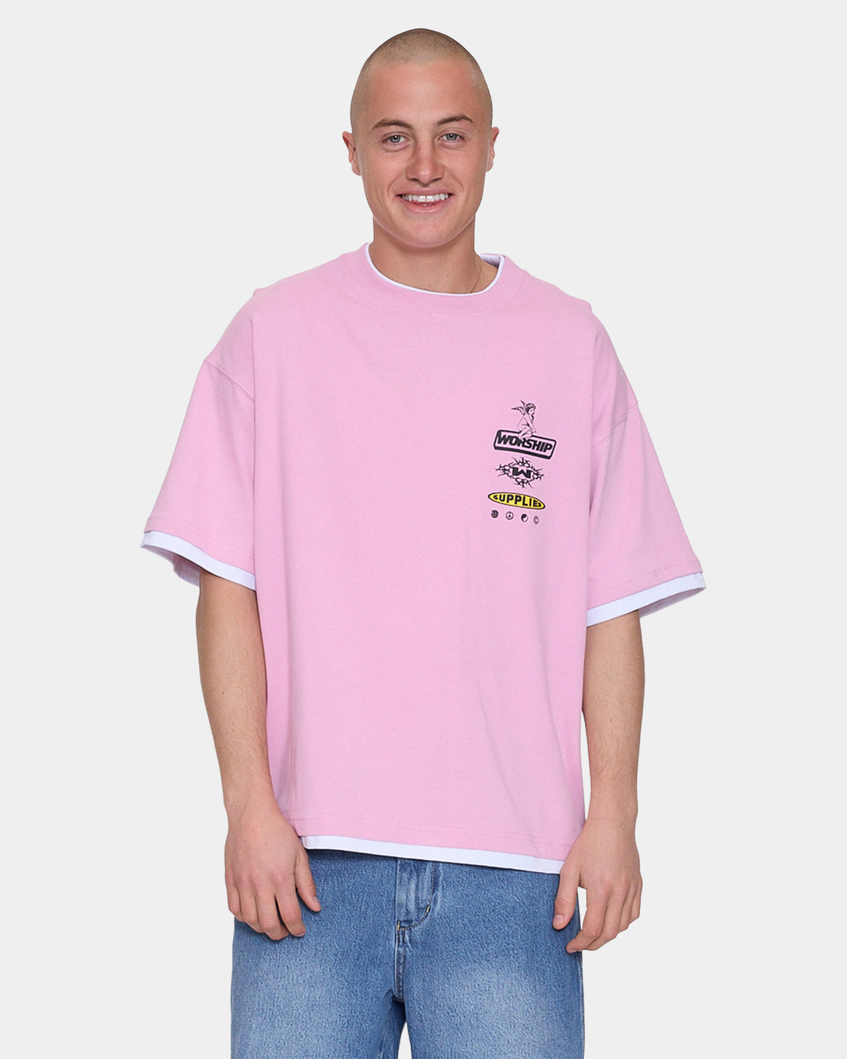 Mens Is This It Cropped Layer T-Shirt
