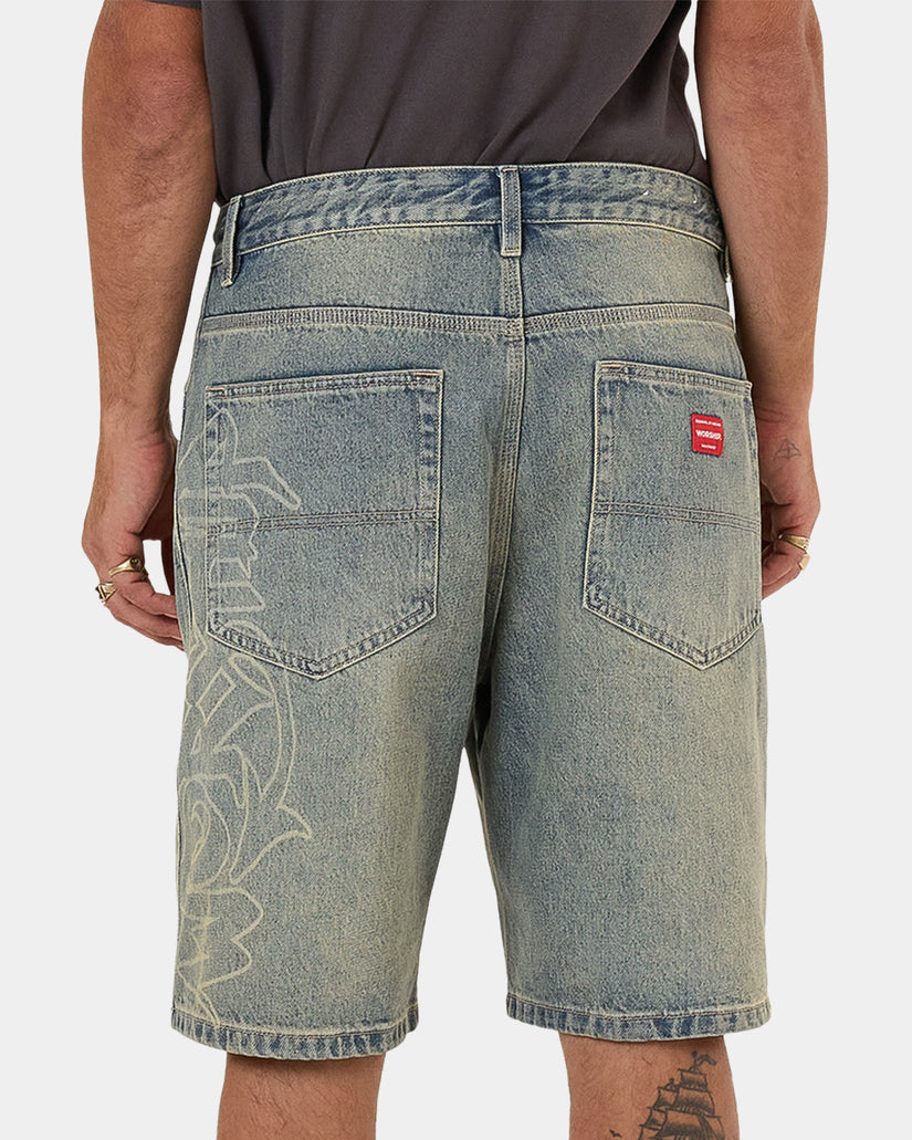 Mens Throws Big Dawg Denim Shorts