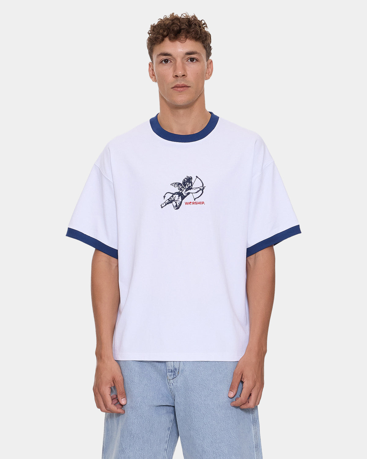 Mens Cherub Oversized Ringer T-Shirt