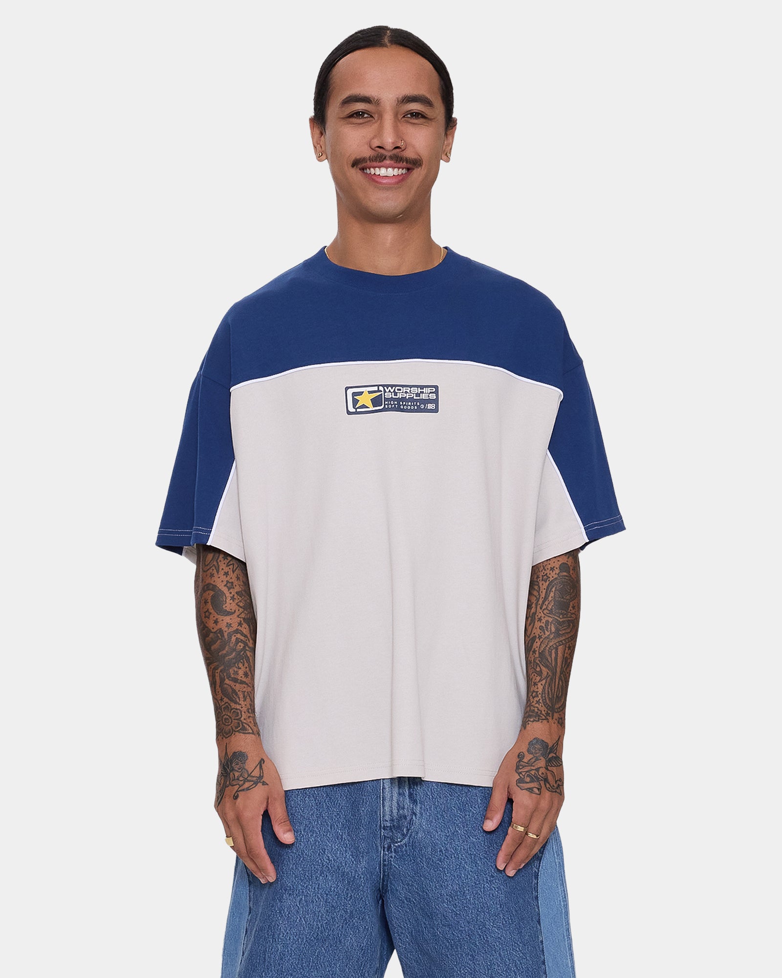 Mens Blender Oversized Panel T-Shirt