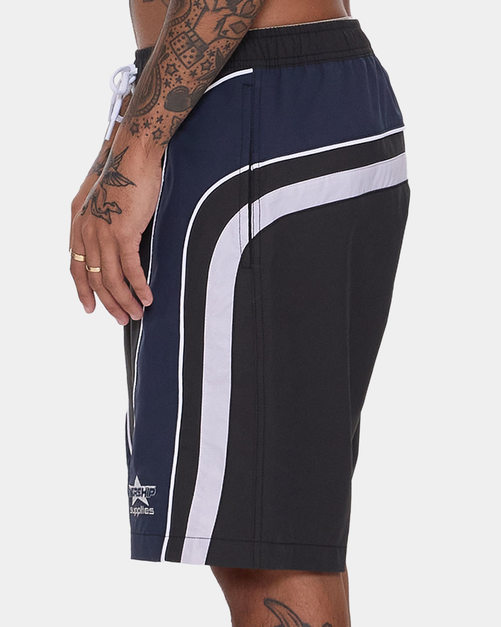 Mens Laps Elastic Swim Shorts