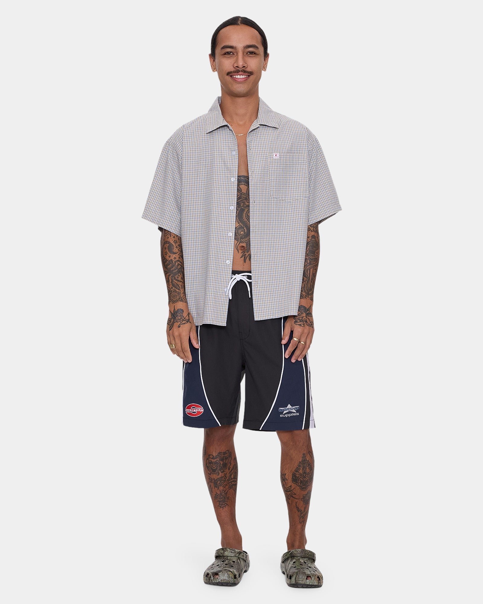 Mens Laps Elastic Swim Shorts