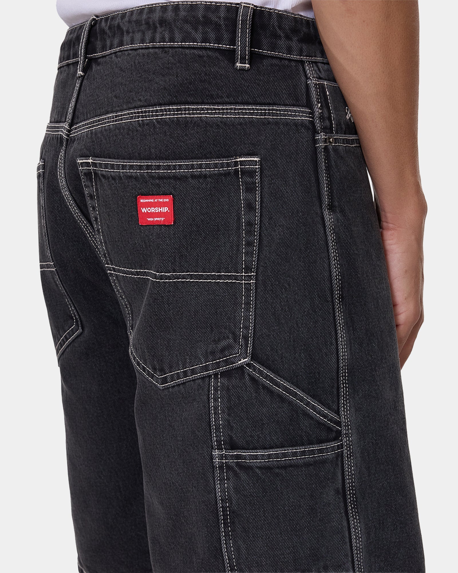 Mens Glazed Carpenter Denim Shorts