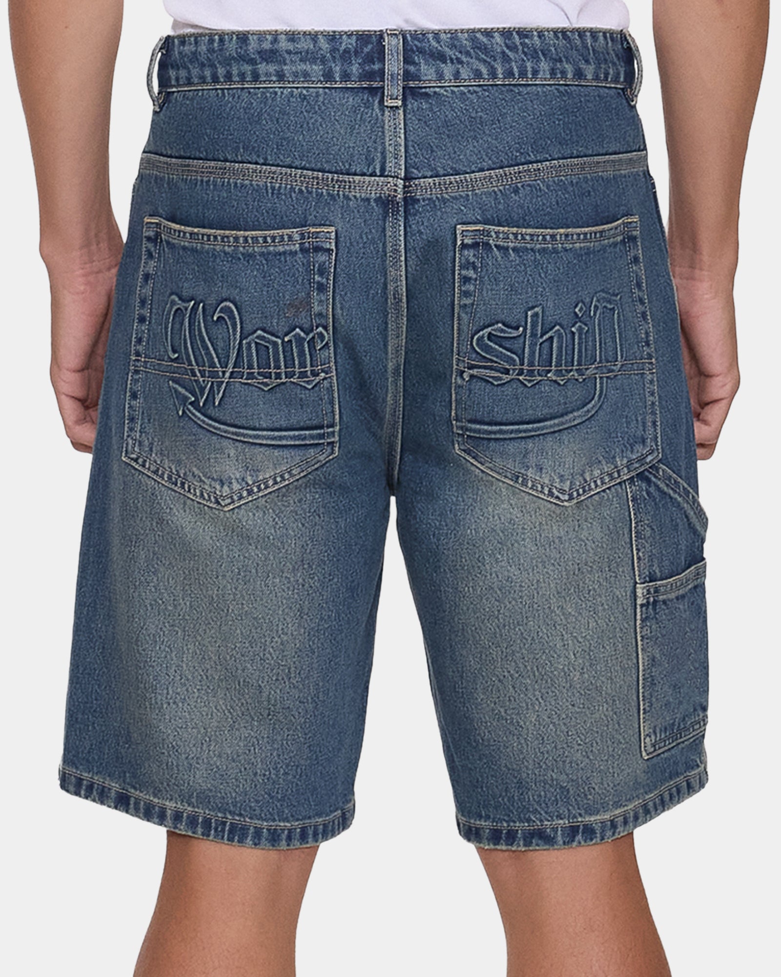 Mens Devilish Carpenter Denim Shorts
