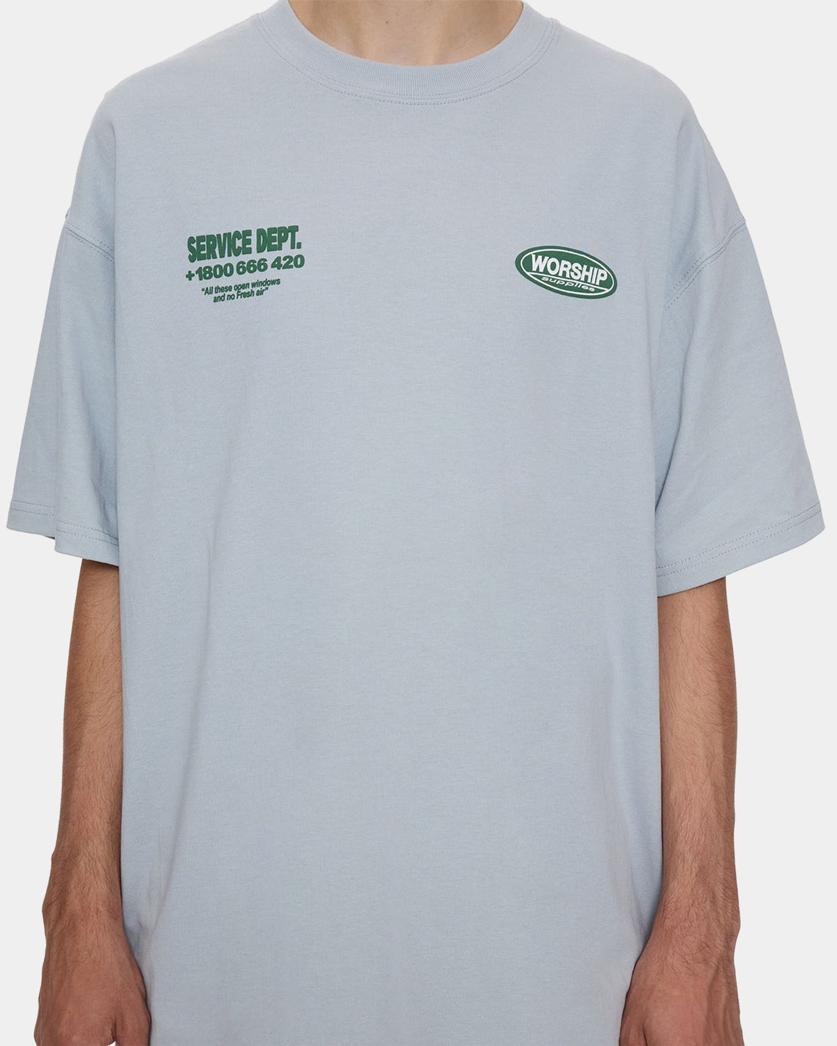 Mens Department Oversized Cropped T-Shirt