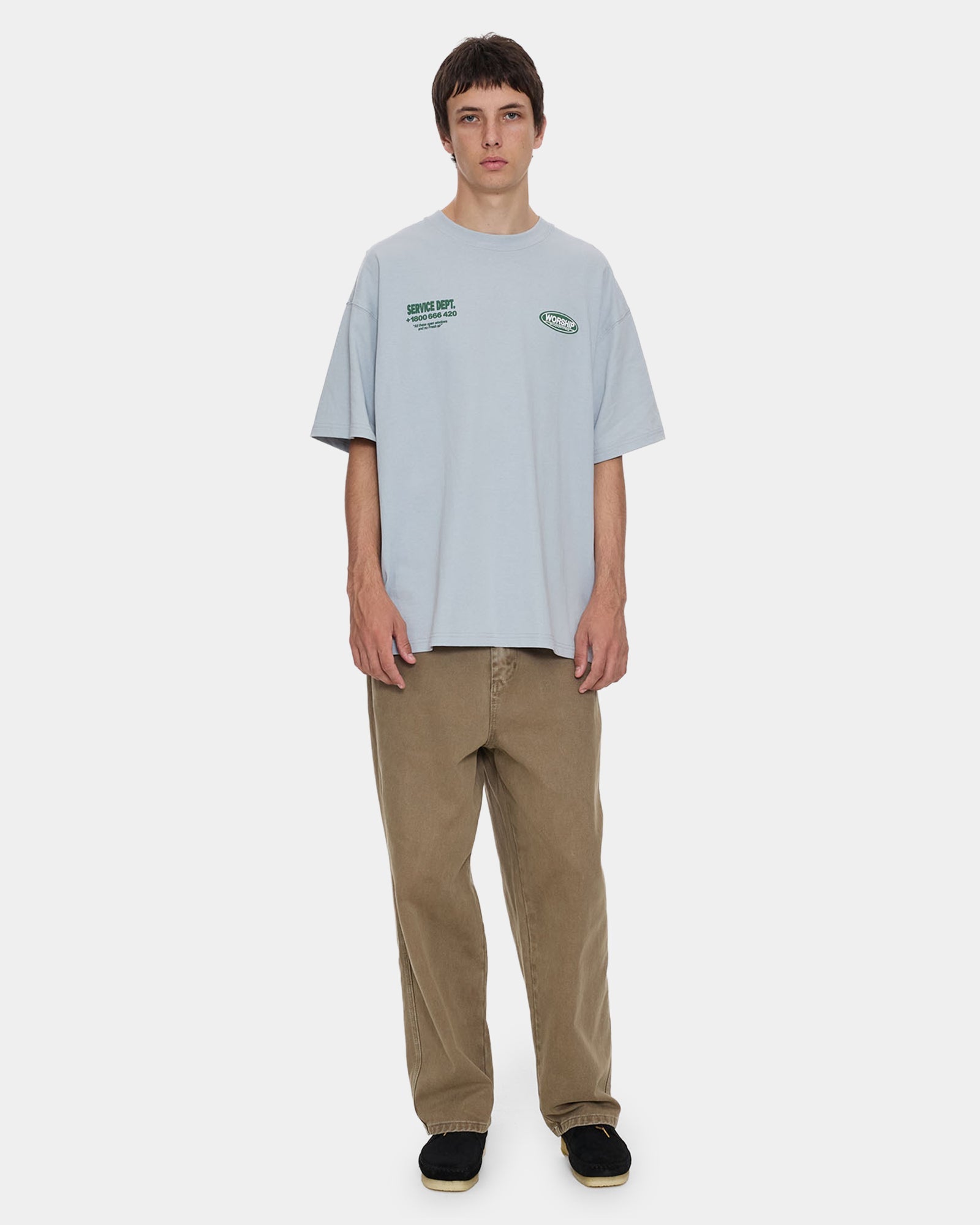 Mens Department Oversized Cropped T-Shirt