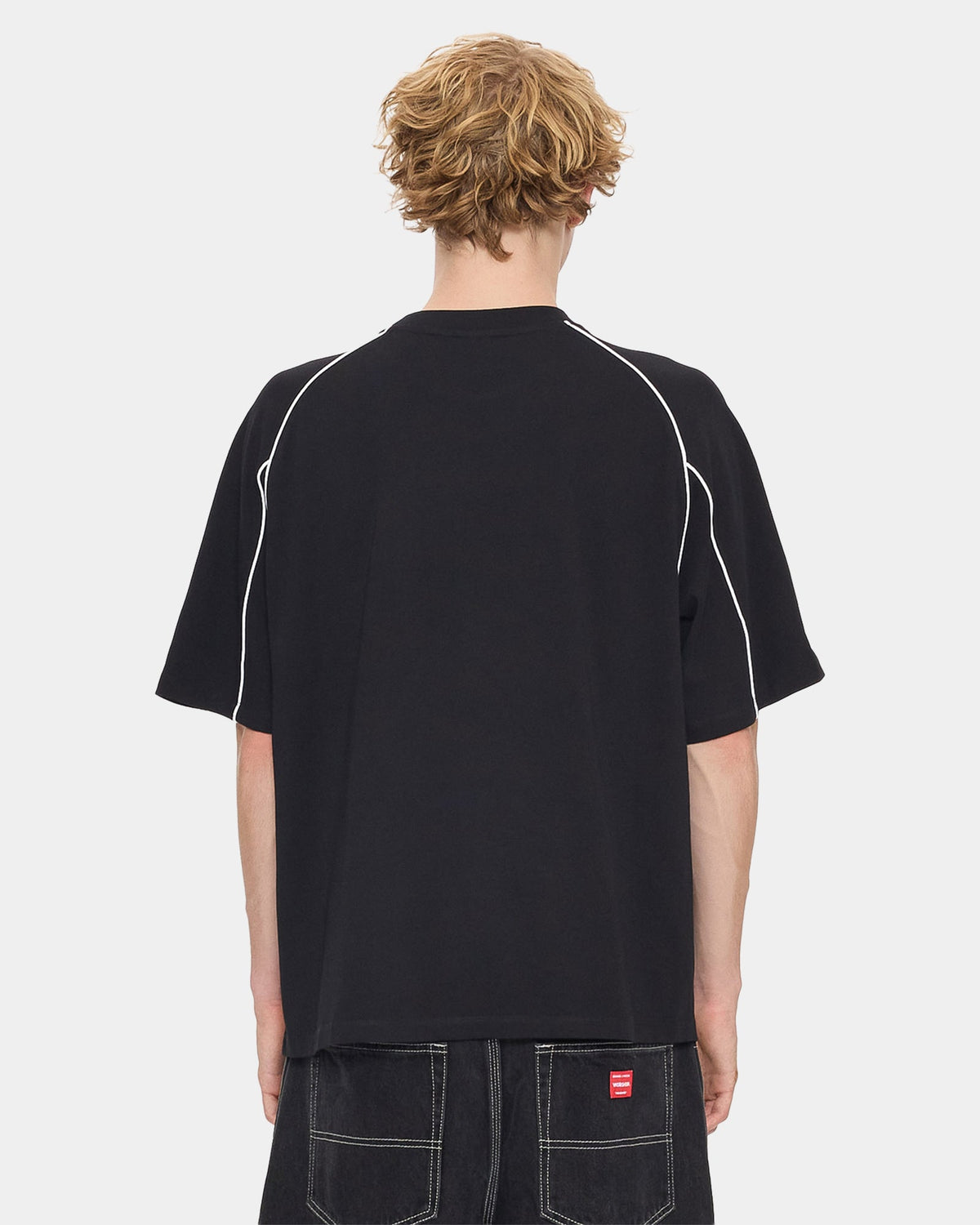 Mens Frequency Panel Oversized Raglan T-Shirt