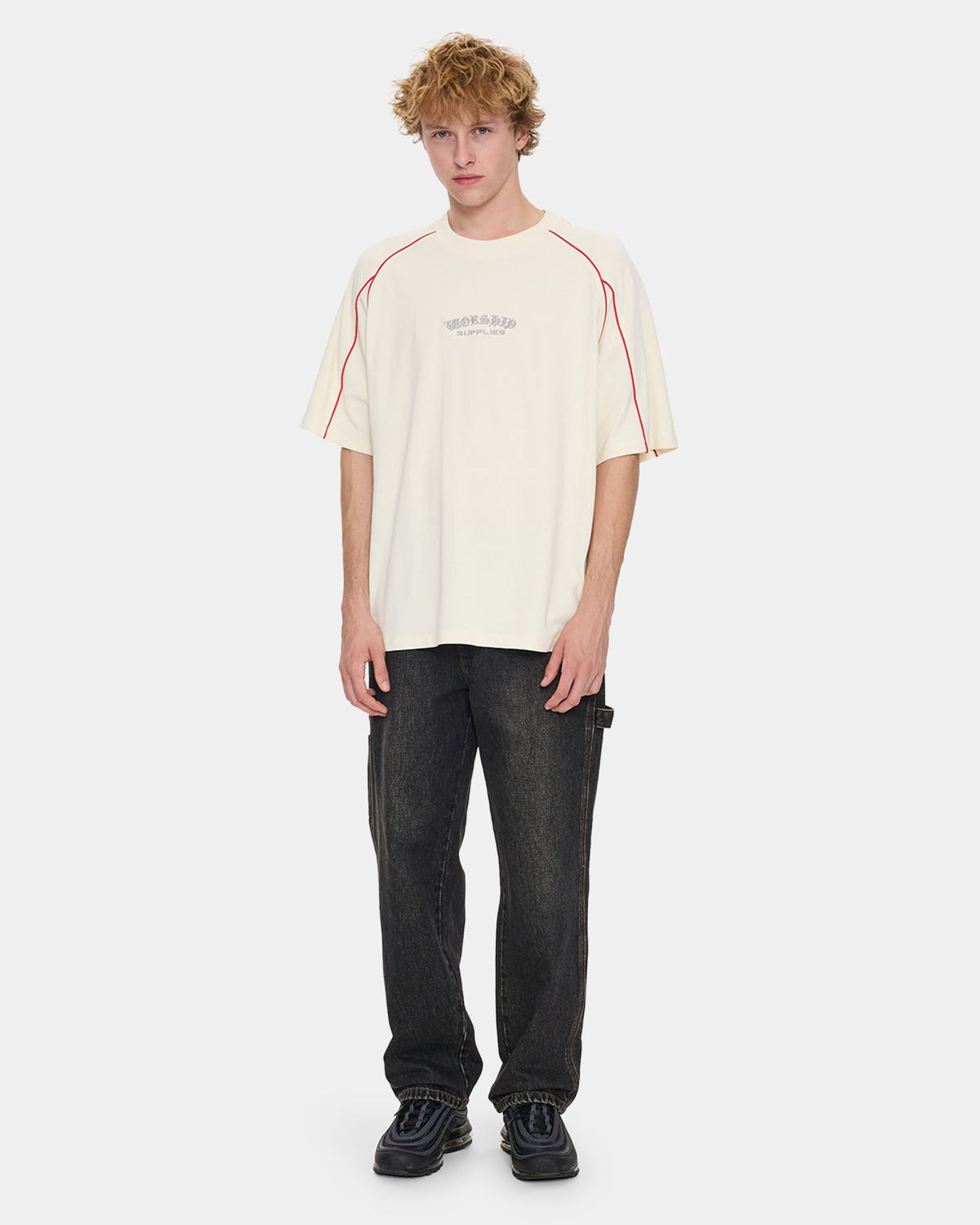 Mens Frequency 2 Panel Oversized Raglan T-Shirt