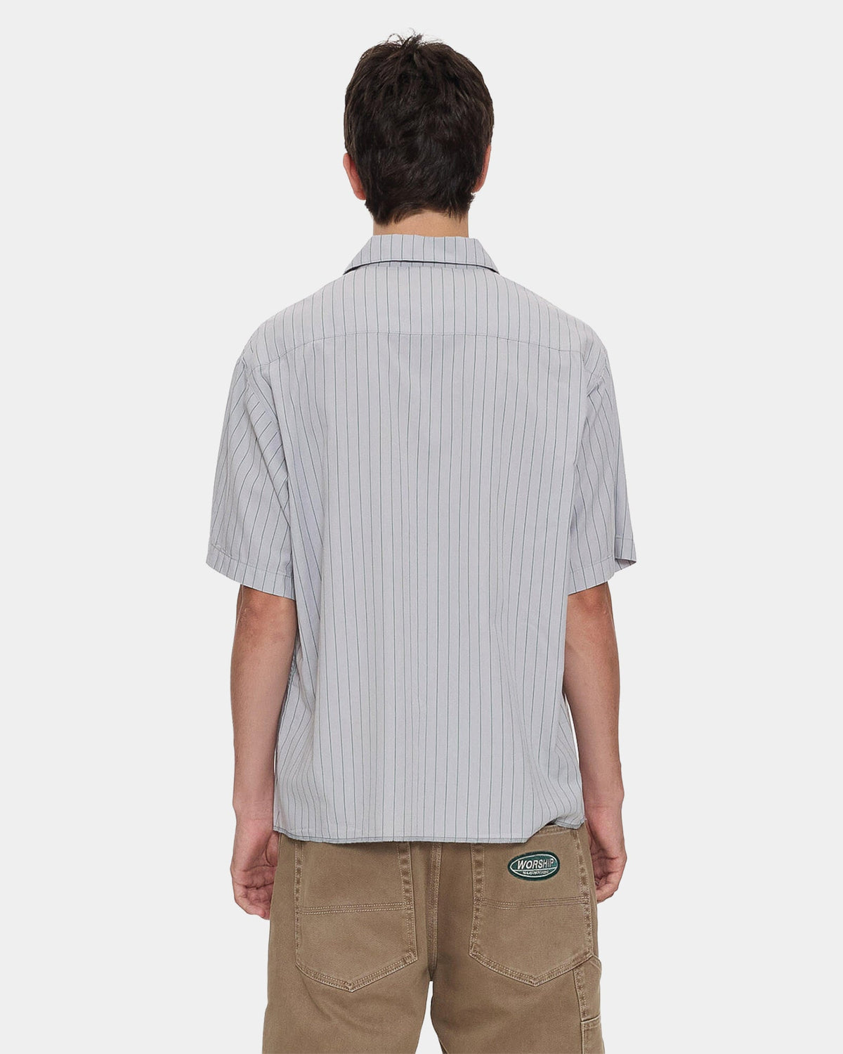 Mens Stripe Short Sleeve Shirt