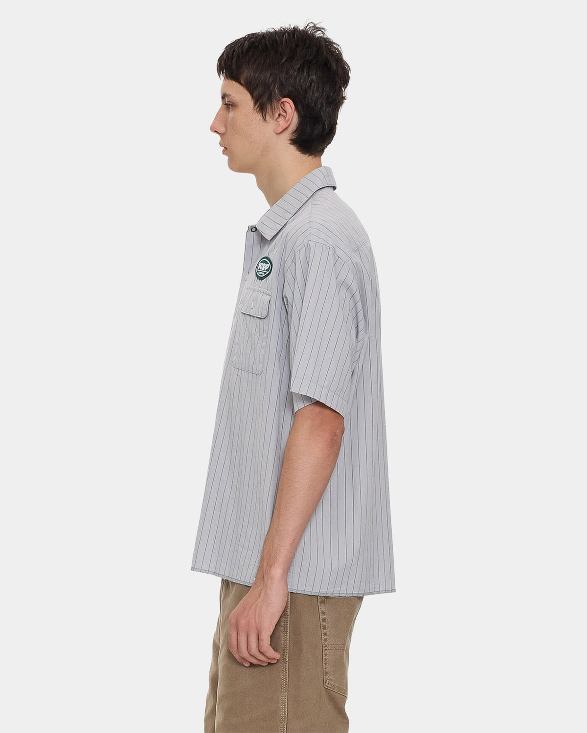 Mens Stripe Short Sleeve Shirt